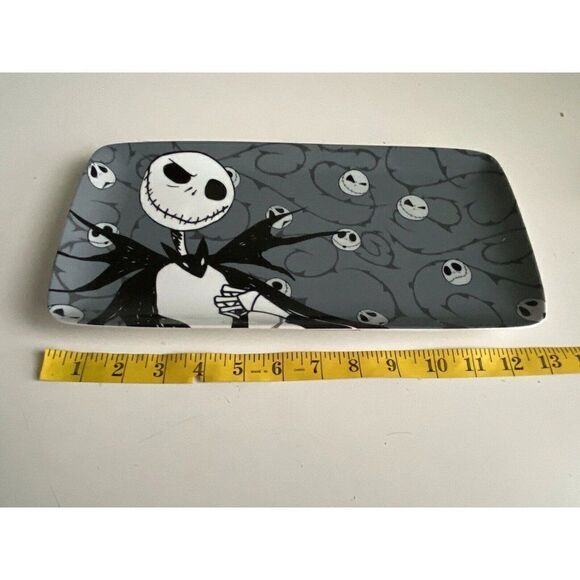 Disney Nightmare Before Christmas Jack Skellington Ceramic Rectangular Tray NEW - Picture 5 of 8